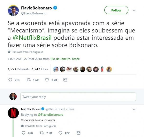 bolsonaro X netflix