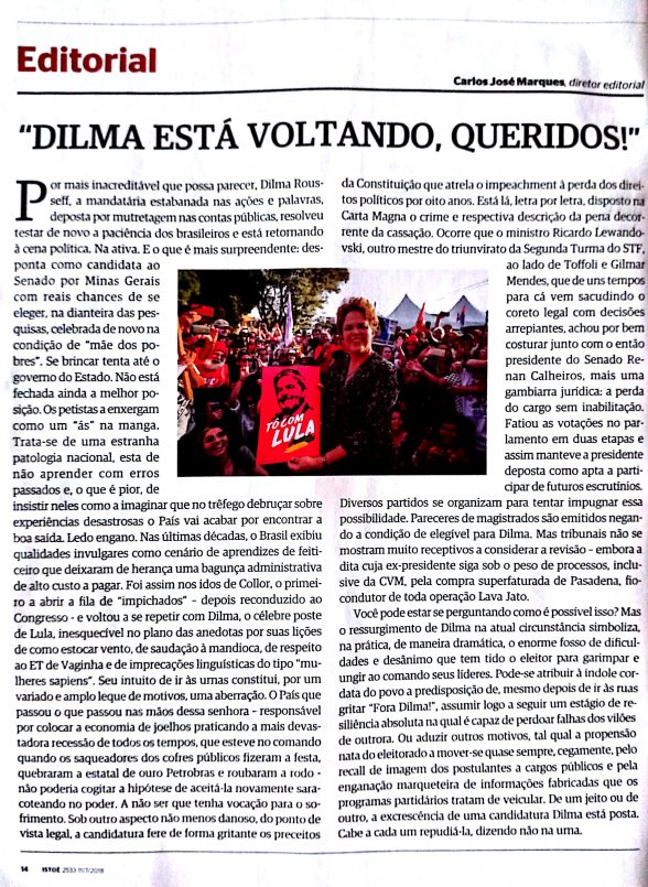 Dilma está voltando