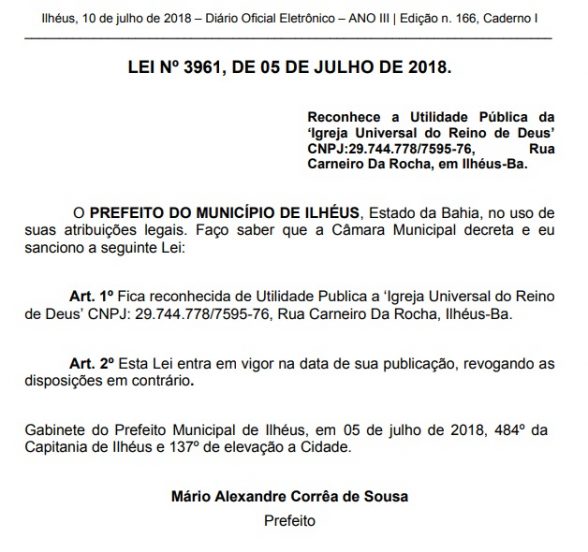 utilidade publica universal