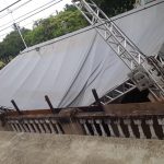 Estrutura desaba na praça da Irene em Ilhéus