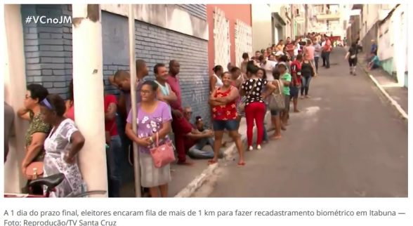 fila em itabuna biometria 2019