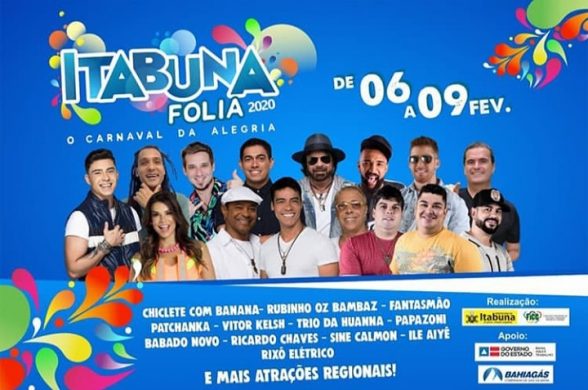 ITABUNA: ILE AYÉ, CHICLETE COM BANANA E BABADO NOVO SÃO ALGUMAS DAS ATRAÇÕES DO CARNAVAL 2020