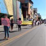 manifestação no centro sao miguel