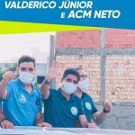 Valderico Junior, ACM Neto e Professor Dorival na carreata da vitória