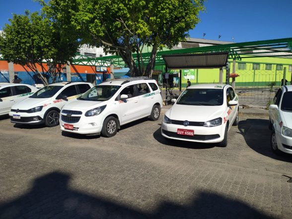 Taxistas na praça