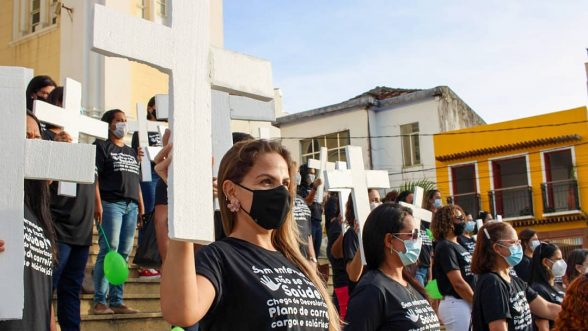Manifestação em Ilhéus dia do enfermeiro piso nacional