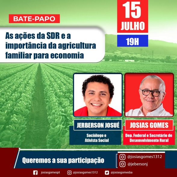 Live sobre agricultura familiar para economia