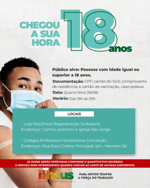 vacinação 18 anos