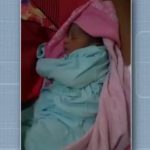 -A pequena Dandara passa bem e está com a mãe — Foto: Reprodução/TV Santa Cruz