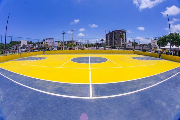 Inauguração da quadra malhado