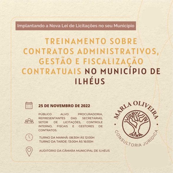 Nova Lei de licitações curso Ilhéus