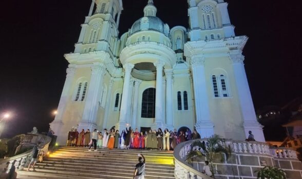 Escadaria da catedral de são Sebastião e natal