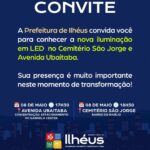 Convite inauguração led avenida Ubaitaba
