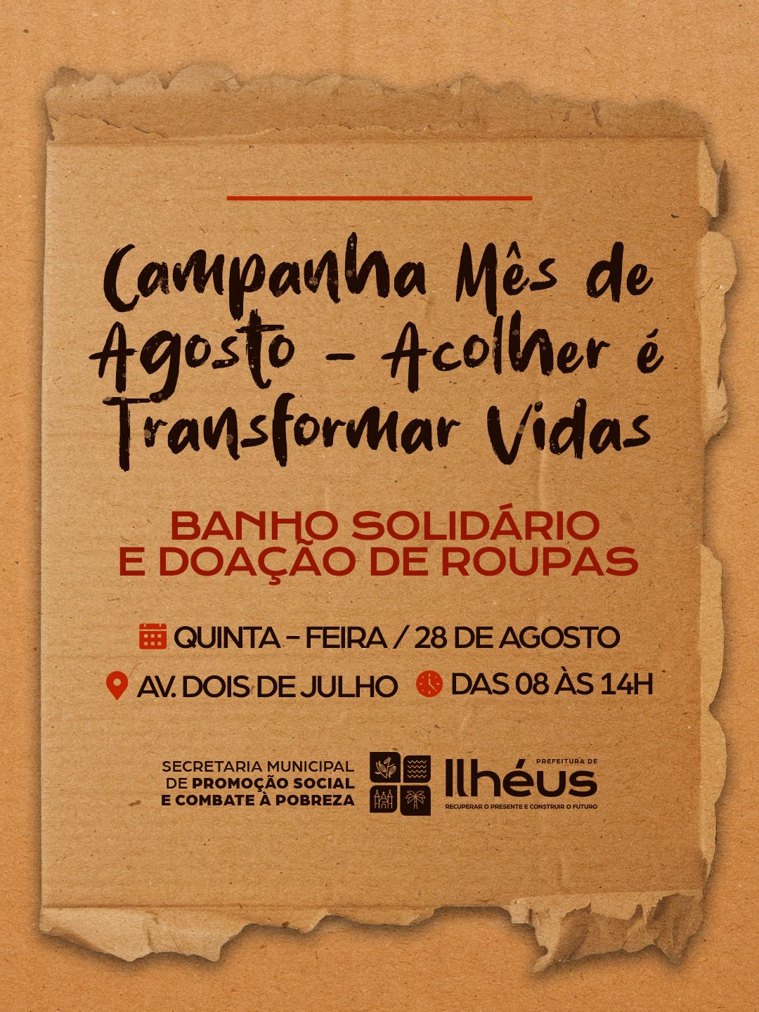 Campanha banho solidário e transformação de vidas