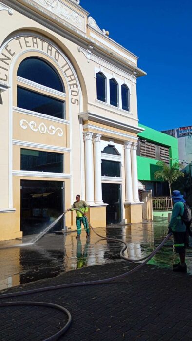 Lavagem centro de Ilhéus teatro municipal